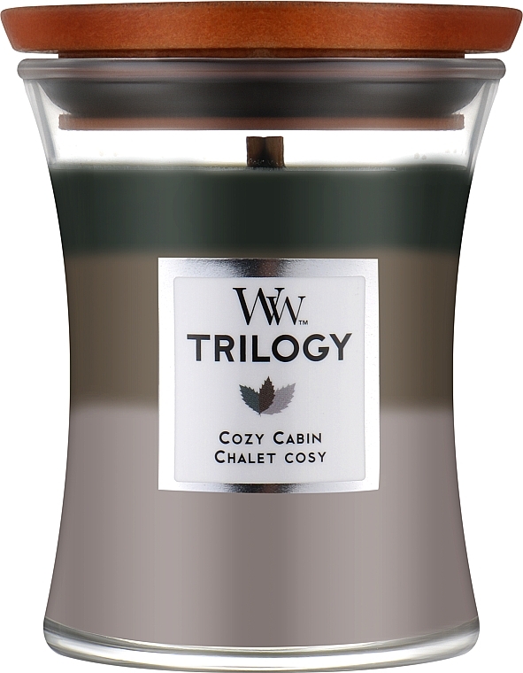 Świeca zapachowa w szkle - WoodWick Hourglass Trilogy Candle Cozy Cabin — Zdjęcie N1