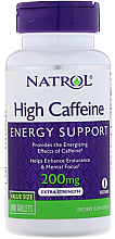 Kofeina, 200 mg - Natrol High Caffeine, Extra Strength — Zdjęcie N1