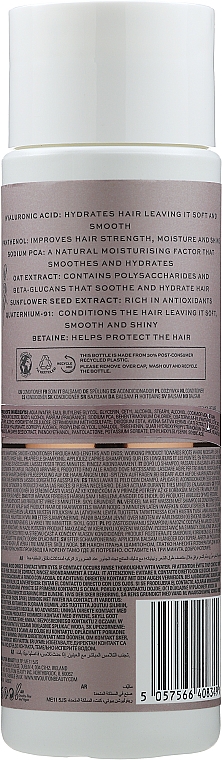 Nawilżająca odżywka do włosów suchych z kwasem hialuronowym - Makeup Revolution Hyaluronic Acid Hydrating Conditioner — Zdjęcie N2