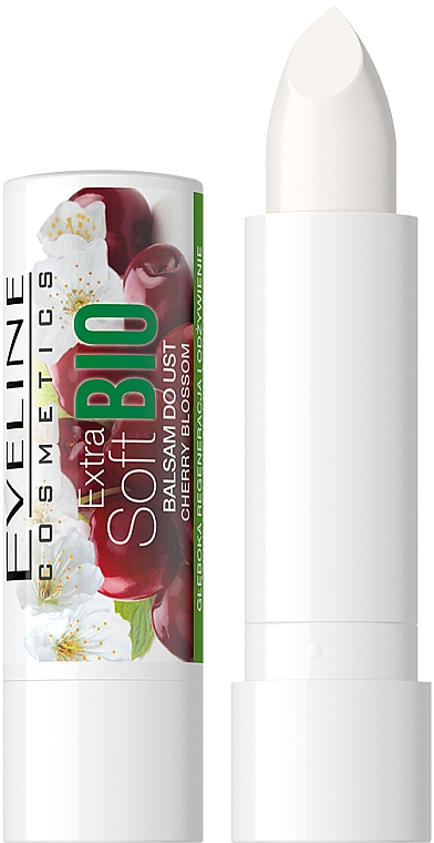Wiśniowy balsam do ust - Eveline Cosmetics Extra Soft Bio — Zdjęcie N1