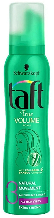 Pianka do włosów zwiększająca objętość - Taft True Volume 3 Mousse