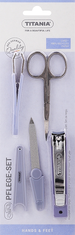 Zestaw do manicure, liliowy - Titania — Zdjęcie N1