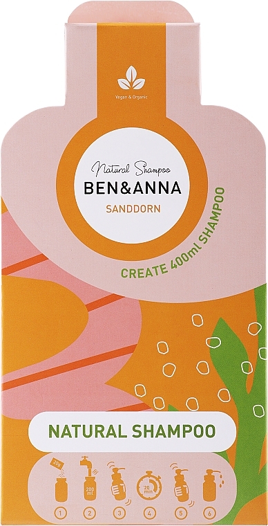 Naturalny szampon Rokitnik zwyczajny - Ben & Anna Shampoo Flakes Sanddorn — Zdjęcie N1