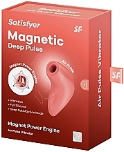 Wibrator łechtaczkowy, terakota - Satisfyer Magnetic Deep Pulse Air Pulse Vibrator — Zdjęcie N2