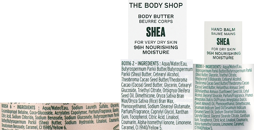 Zestaw - The Body Shop Nutty & Nourishing Shea Mini Gift (sh/cr/60ml + b/butter/50ml + h/balm/30ml) — Zdjęcie N4