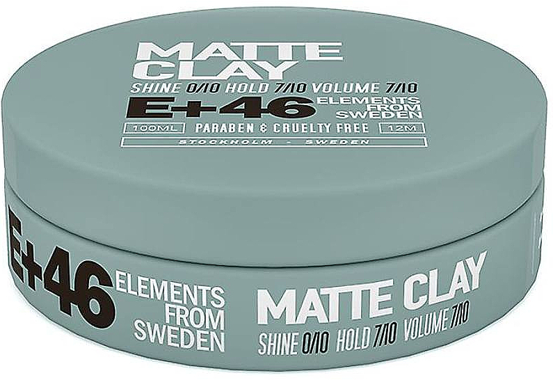Matowa glinka do stylizacji włosów - E+46 Matte Clay — Zdjęcie N1