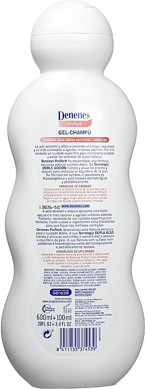 Żel-szampon do atopowej skóry - Denenes Shower Gel Shampoo Atopic Skin — Zdjęcie N4