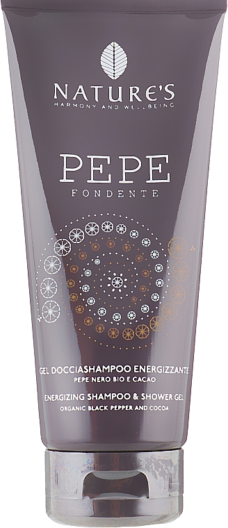 Energetyzujący żel i szampon 2 w 1 - Nature's Dark Pepper Shampoo & Shower Gel — Zdjęcie N2