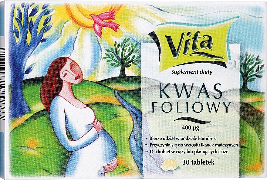 Suplement diety w tabletkach - Aflofarm Vita Kwas Foliowy — Zdjęcie N1