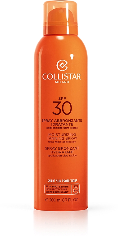 Nawilżający spray brązujący do opalania SPF 30 - Collistar Moisturizing Tanning Spray — Zdjęcie N1
