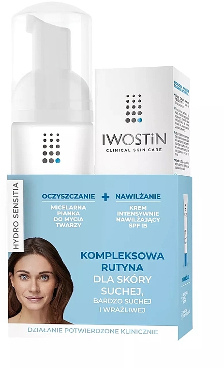 Zestaw - Iwostin Hydro Sensitia (f/foam/165ml + f/cr/50ml) — Zdjęcie N1