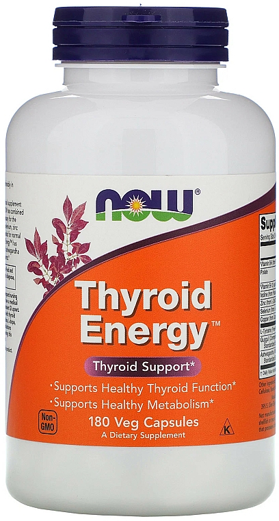 Kapsułki wspierające zdrowie tarczycy - Now Foods Thyroid Energy  — Zdjęcie N3