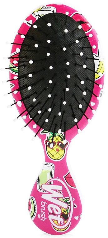 Mini szczotka do włosów - Wet Brush Mini Detangler Happy Hair Brush Smiley Pineapple — Zdjęcie N3