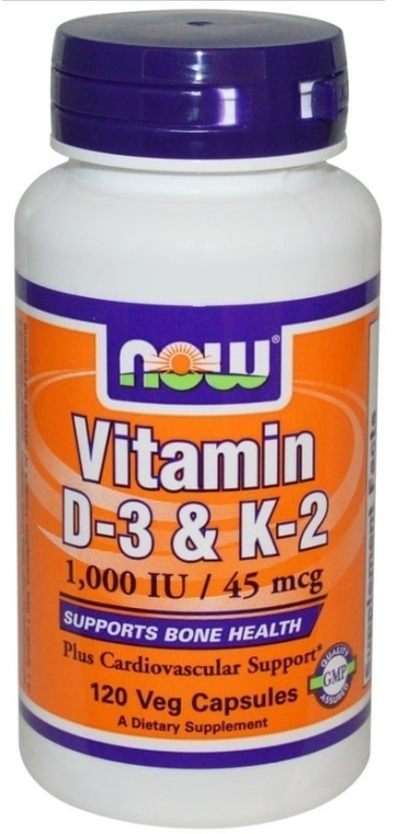 Witamina D3 i K2 na wsparcie układu krążenia - Now Foods Vitamin D3 & K2 1000 IU/45mcg — Zdjęcie N2