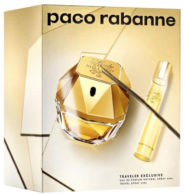 Paco Rabanne Lady Million Traveler Exclusive - Zestaw (edp 80 ml + edp 20 ml) — Zdjęcie N1