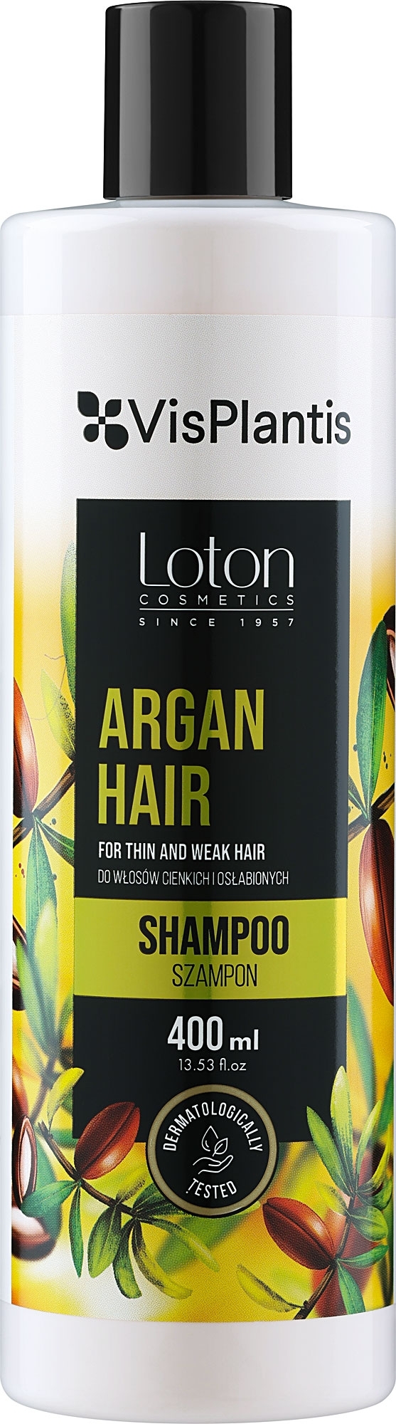 Szampon do włosów cienkich i osłabionych z olejem arganowym - Vis Plantis Loton Argan Hair Shampoo — Zdjęcie 400 ml