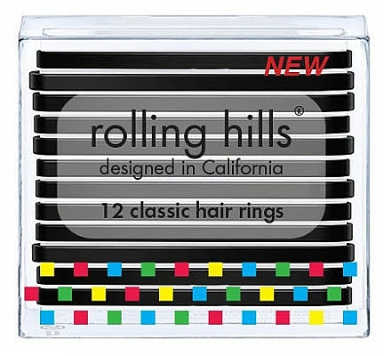Zestaw gumek do włosów - Rolling Hills Classic Hair Rings Black — Zdjęcie N1