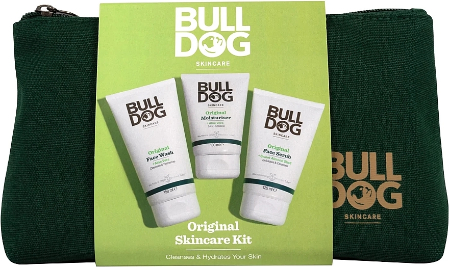 Zestaw - Bulldog Skincare Original Skincare Kit (f/wash/150ml + f/cr/100ml + f/scr/125ml + pouch) — Zdjęcie N1