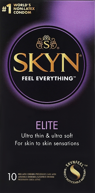 PRZECENA! Prezerwatywy bez lateksu, 10 szt. - Unimil Skyn ??Feel Everything Elite * — Zdjęcie N1