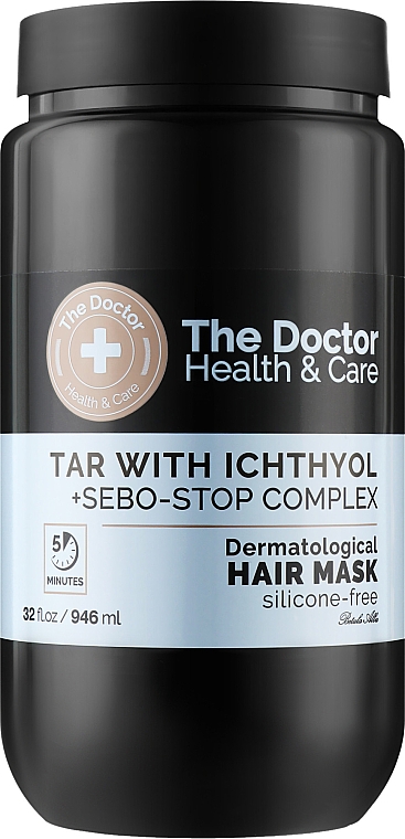 Maska do włosów Smoła z ichtiol - Domowy doktor Tar With Ichtyol Serbo-Stop Complex — Zdjęcie N3