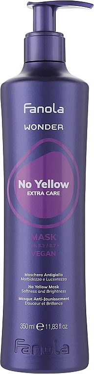 Maska przeciw żółknięciu włosów - Fanola Wonder No Yellow Extra Care Mask — Zdjęcie N1