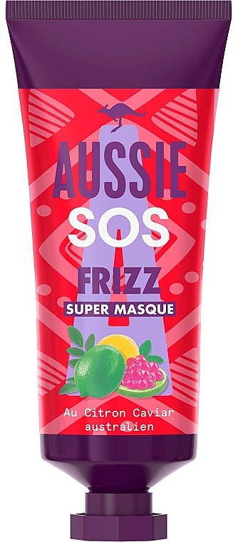 Maska do włosów kręconych - Aussie SOS Frizz Super Masque — Zdjęcie N1