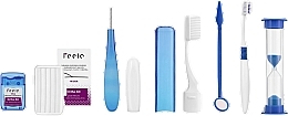 Zestaw ortodontyczny w kosmetyczce, niebieski - Feelo Ortho Kit — Zdjęcie N2