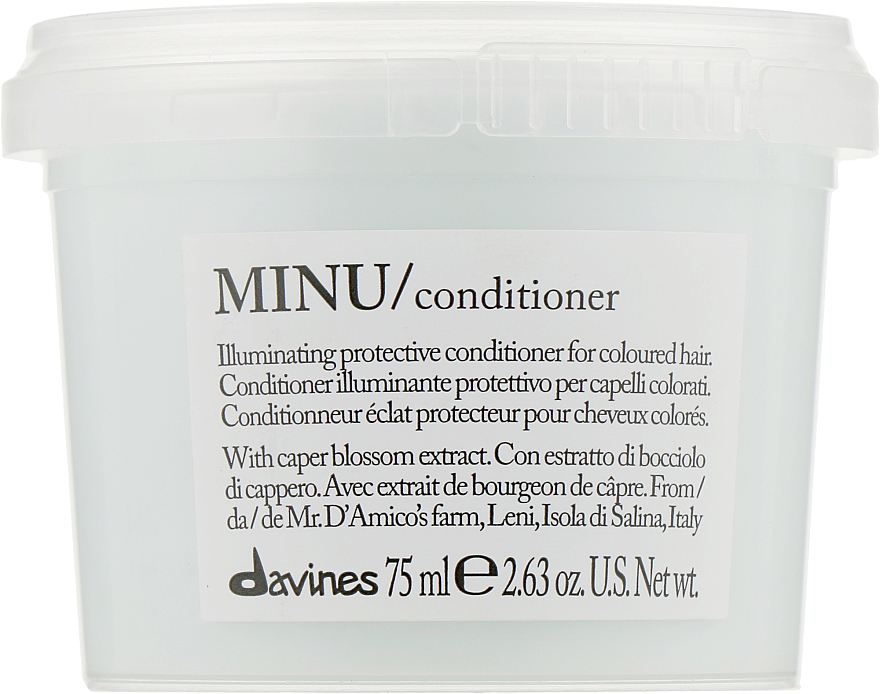 Rozświetlająca i ochronna odżywka do włosów farbowanych - Davines Minu Conditioner — Zdjęcie N1