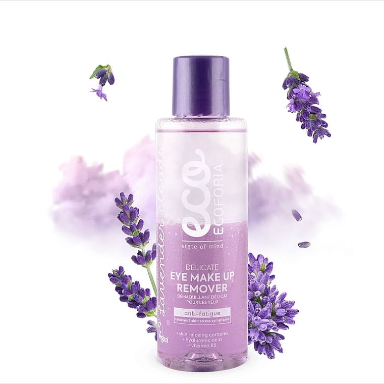 Płyn do demakijażu oczu - Ecoforia Lavender Clouds Eye Make Up Remover — Zdjęcie N1