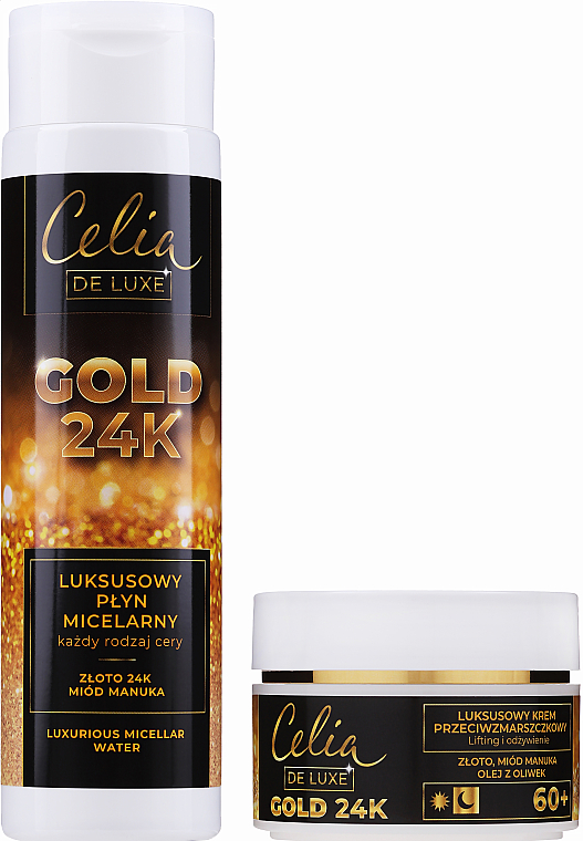 PRZECENA! Zestaw - Celia De Luxe Gold 24K (cr/50ml + micellar/200ml) * — фото N2