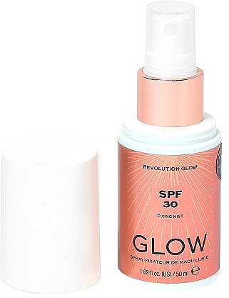 Rozświetlający spray do utrwalania makijażu - Makeup Revolution Glow Fixing Mist SPF30 — Zdjęcie N1