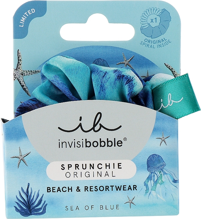 Gumka-bransoletka do włosów - Invisibobble Sprunchie Original Bikini Sea of Blues — Zdjęcie N1