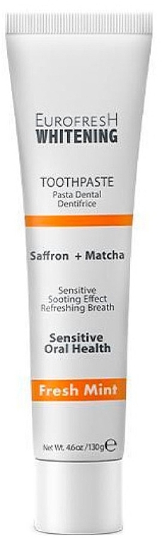 Wybielająca pasta do zębów z matchą i szafranem - Farmasi Eurofresh Whitening Toothpaste Saffron + Matcha — Zdjęcie N1