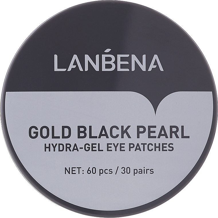 Hydrożelowe płatki pod oczy z ekstraktem z czarnych pereł i złotem - Lanbena Gold Black Pearl Hydra-Gel Eye Patch