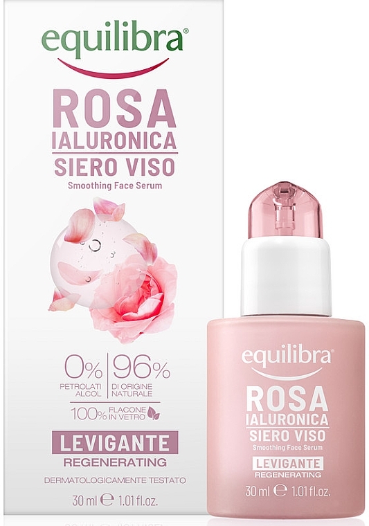 PRZECENA! Wygładzające serum do twarzy	 - Equilibra Rose Smoothing Face Serum * — Zdjęcie N2