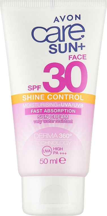 Przeciwsłoneczny krem matujący - Avon Care Sun+ Shine Control Sun Cream SPF 30 — Zdjęcie N1