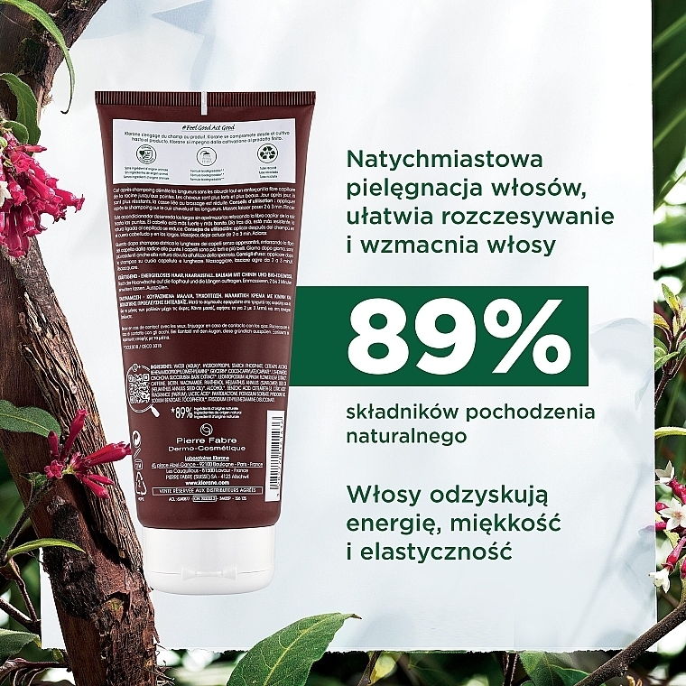 Odżywka przeciw wypadaniu włosów Szarotka - Klorane Strength Tired Hair & Fall Conditioner With Quinine And Edelweiss Organic — Zdjęcie N3