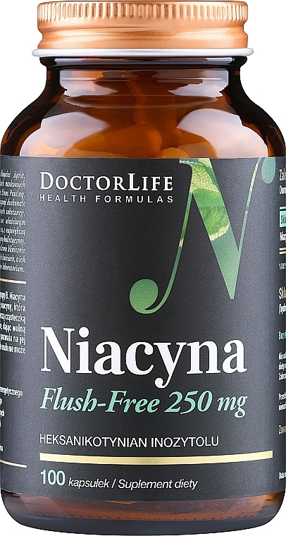 Suplement diety Niacyna - Doctor Life Niacyna Flush-Free 250 mg — Zdjęcie N1