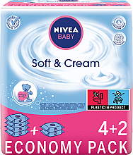 Kup Chusteczki nawilżane dla dzieci 6x63 szt. - NIVEA BABY Soft & Cream