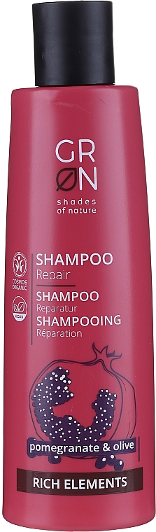 Odbudowujący szampon do włosów Granat i oliwka - GRN Rich Elements Pomegranate & Olive Repair Shampoo — Zdjęcie N1