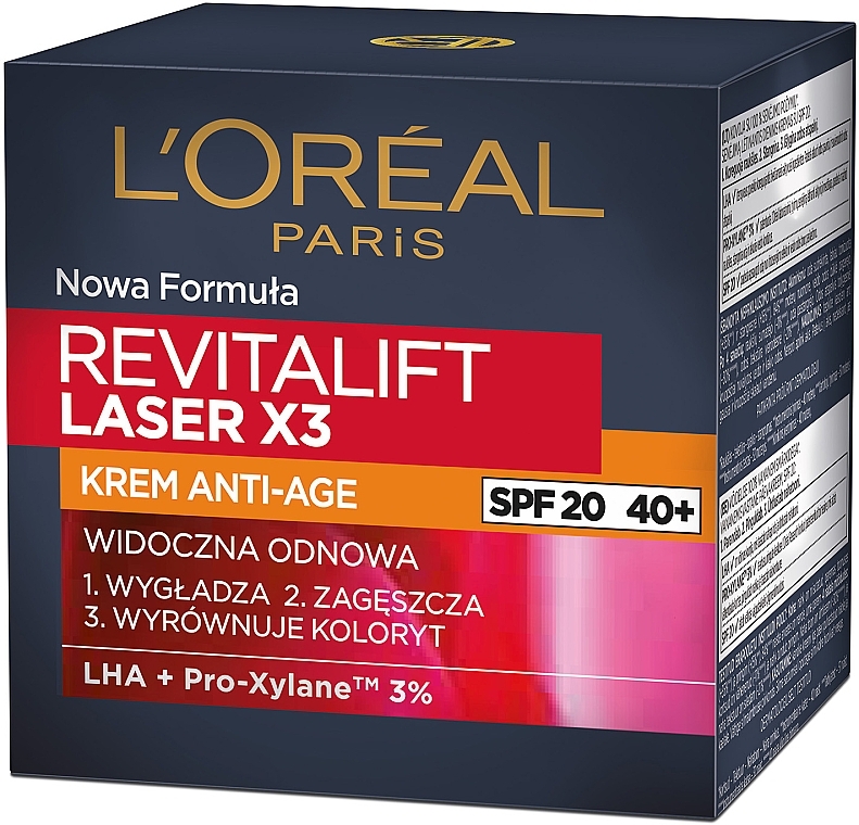 L'Oreal Paris Revitalift Laser X3 - Przeciwstarzeniowy krem do twarzy na dzień Intensywna regeneracja SPF 25 — Zdjęcie N4