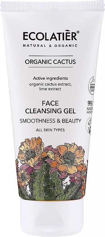 Oczyszczający żel do mycia twarzy - Ecolatier Organic Cactus Gel — фото N1