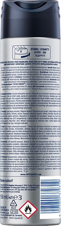 Antyperspirant w sprayu dla mężczyzn - Nivea Men Ultra Fresh Limited Football Edition — Zdjęcie N2