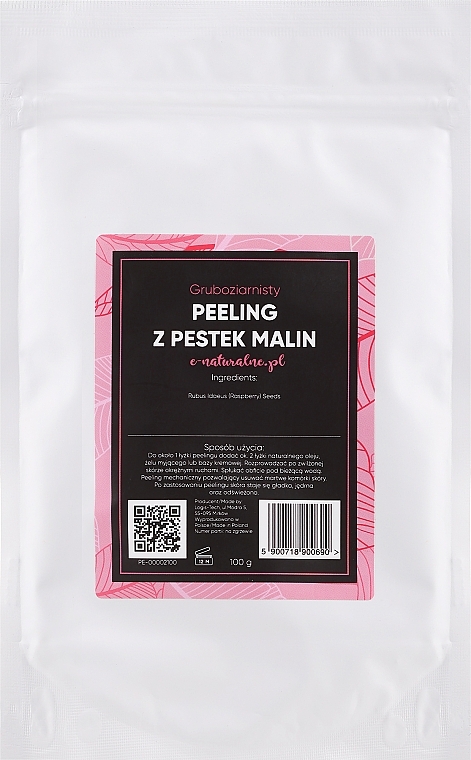 Peeling gruboziarnisty z pestek malin - E-naturalne Peeling — Zdjęcie N1