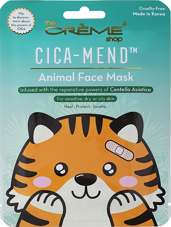 Maseczka do twarzy - The Creme Shop Face Mask Cica-Mend Tiger — Zdjęcie N1