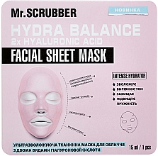 Kup Ultranawilżająca maska w płachcie do twarzy z dwoma rodzajami kwasu hialuronowego - Mr.Scrubber Hydra Balance 2X Hyaluronic Acid Facial Sheet Mask