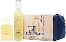 Zestaw prezentowy - Aromatherapy Associates Mind & Muscle Ease Duo (b/oil/100ml + sh/oil/55ml + bag) — Zdjęcie N1