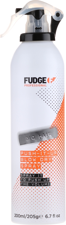 Lekki spray dodający włosom objętości - Fudge Big Hair Push It Up Blow Dry Spray — Zdjęcie N1