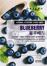 PREZENT! Maska w płachcie z ekstraktem z borówki amerykańskiej - Orjena Natural Moisture Mask Sheet Blueberry — Zdjęcie N1