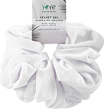 Kup Aksamitna gumka do włosów, biała - Yeye Velvet XXL
